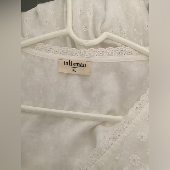 Elegant talisman White Embroidered Maxi Dress. - Picture 9 of 16